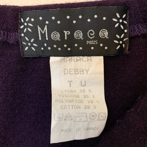 Vintage Purple A-Line Skirt with Geometric Pattern and Elastic Waistband - Picture 4 of 4